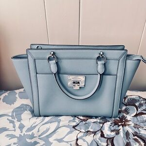 Michael Kors Light Blue Saffiano Leather Satchel